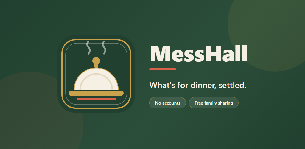 MessHall — what's for dinner, settled